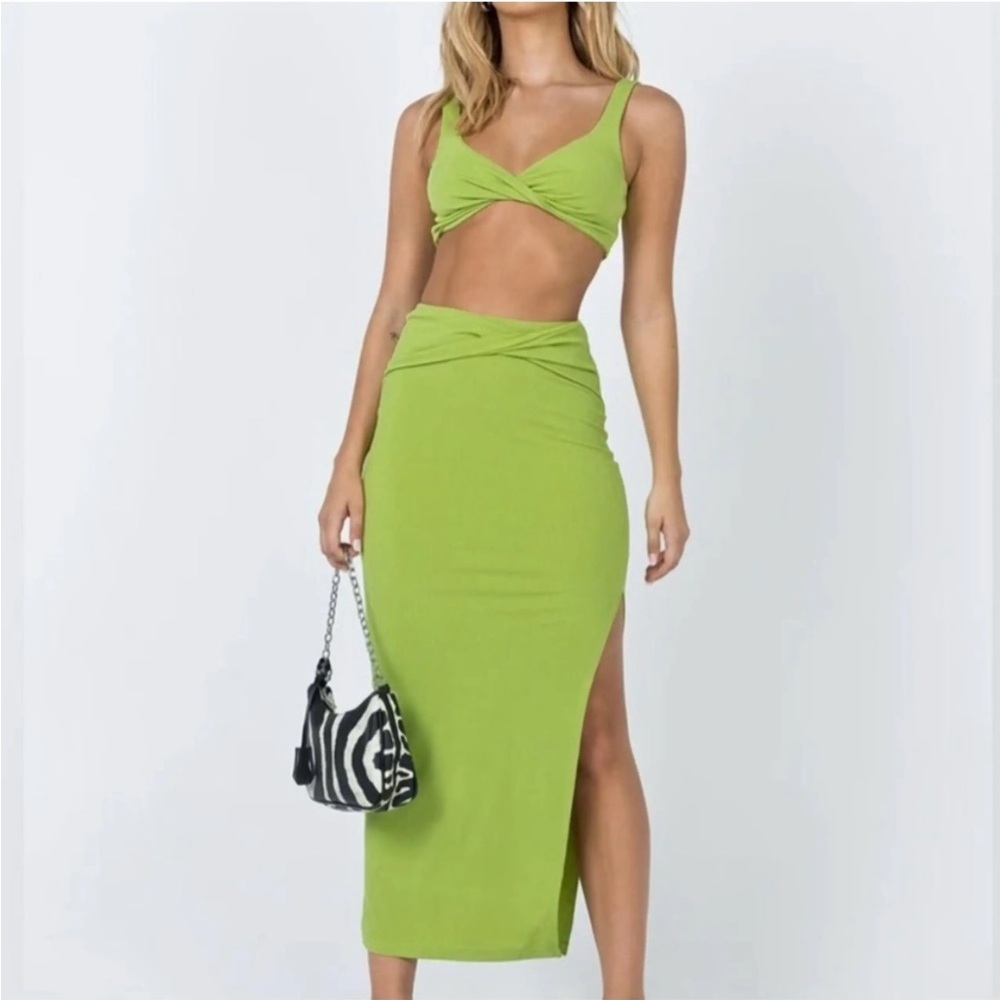 Princess Polly Lime Green Skirt Set